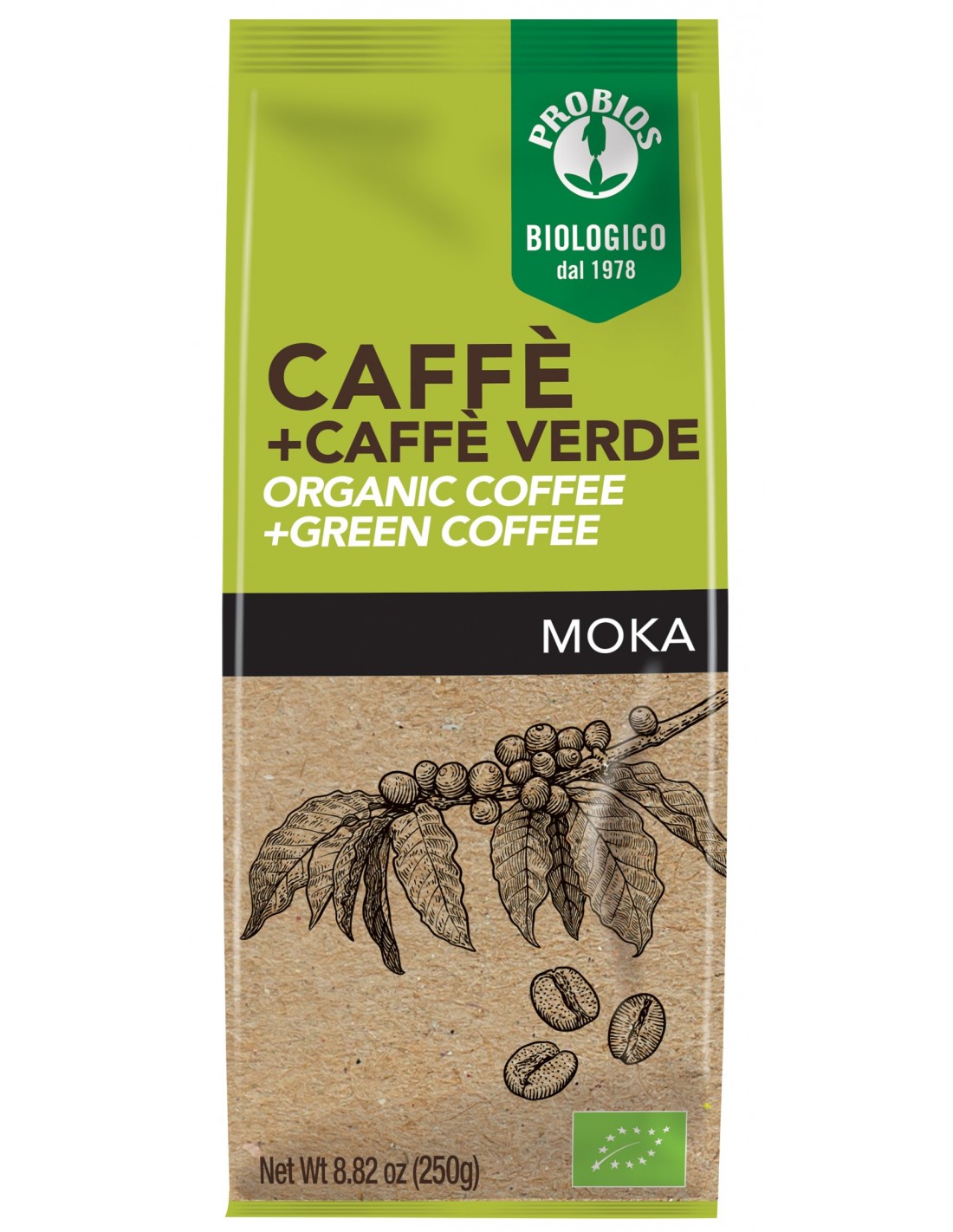 CAFFE' CON CAFFE' VERDE - per moka - PROBIOS