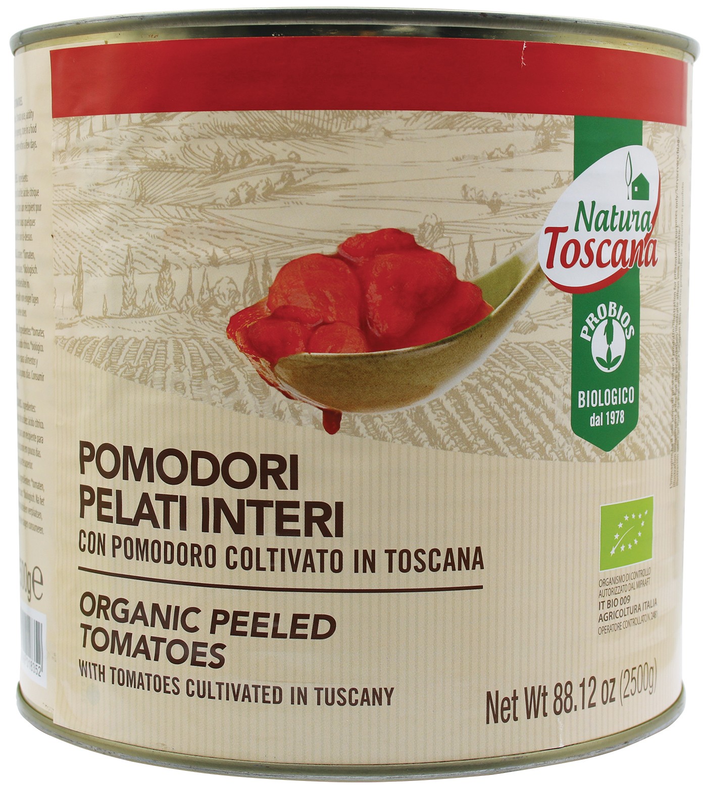 Pomodori Pelati Biologici Kg 2,5 Confezione 6 Pz - Prodotto da Inserbo  Conserve