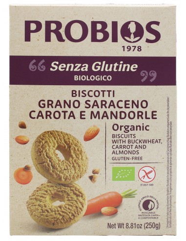 BISCOTTI GRANO SARACENO CAROTA MANDORLE  - 1